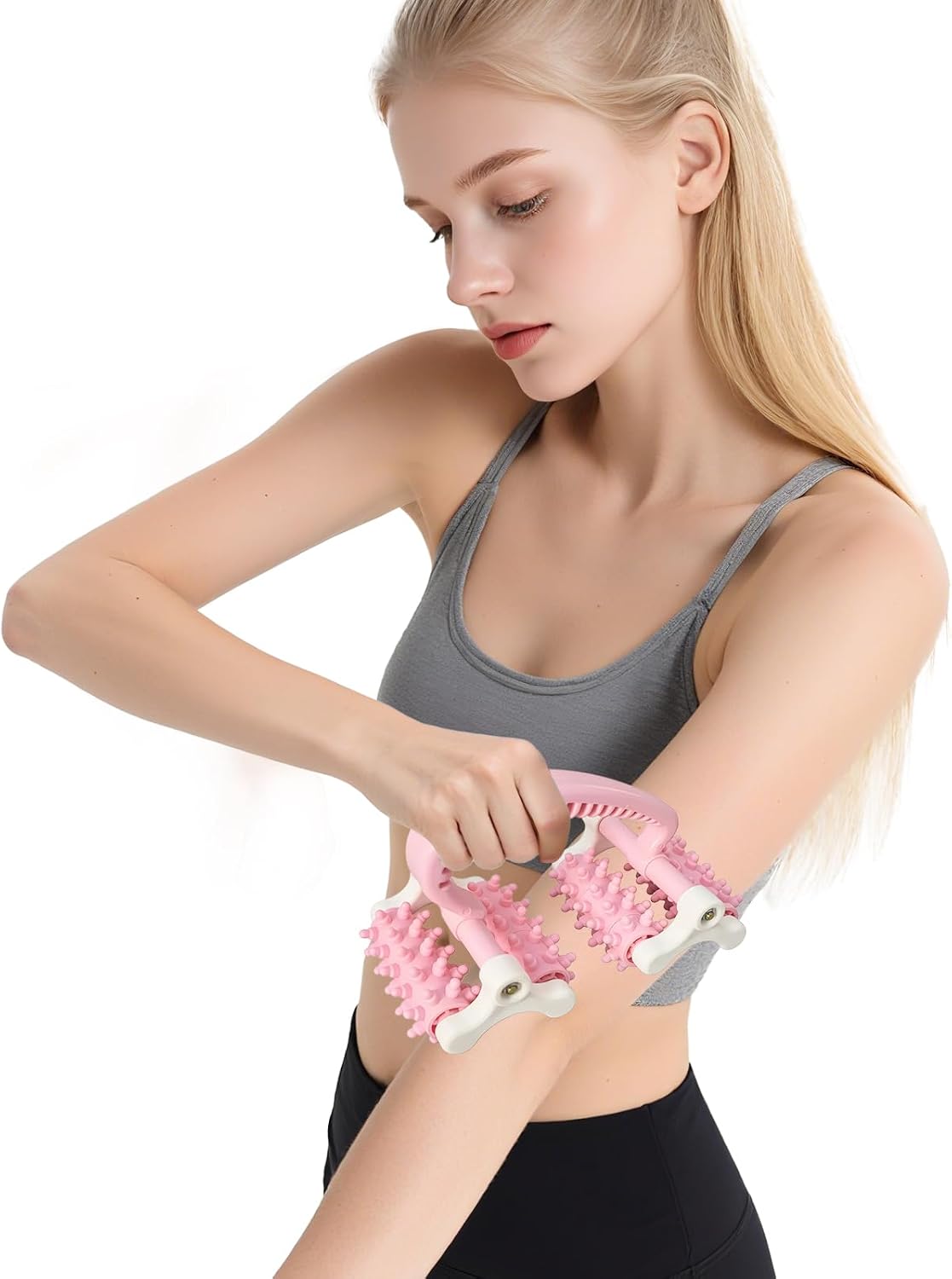 Cellulite Massage Tool,Anti Fascia Release Muscle Cellulite Roller | Lymphatic DrainageMassager Tools for Trigger Point Deep Tissue for Legs/Thighs/Butt/ Back (Blue)