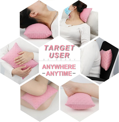 Small Knee Pillow for Side Sleepers, Soft Leg Pillows Relief from Knees, Sciatica, Hips, Joints Between Legs, Back Pain When Side Sleeping, Leg Alignment Knee Support Pillow, Minky Dot Black