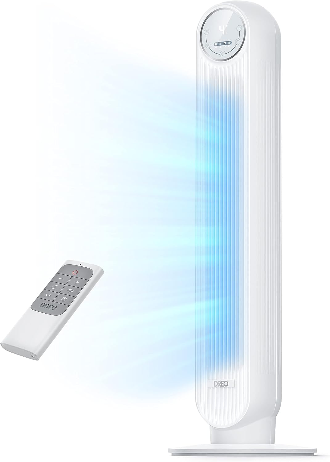 DREO Tower Fan for Bedroom, 28ft/s High Velocity, 9 Speeds, DC Motor