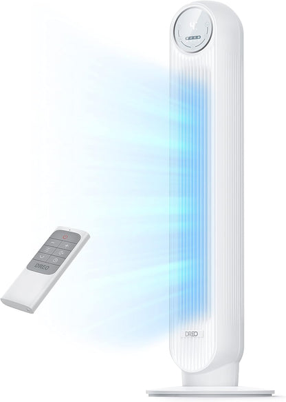 DREO Tower Fan for Bedroom, 28ft/s High Velocity, 9 Speeds, DC Motor