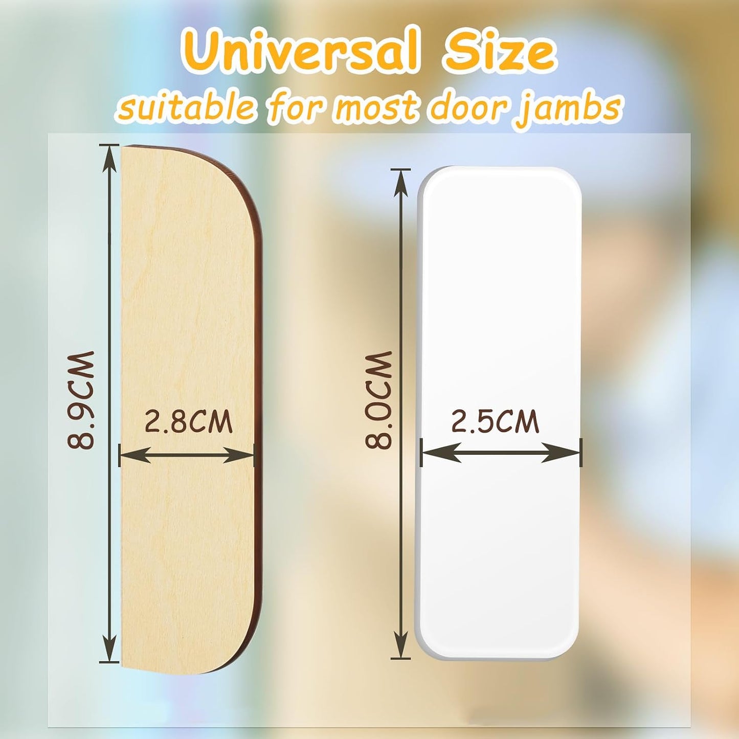 3.5 Inch Hinge Repair Wooden Plate Door Hole Cover Plate Wooden Hinge Filler Wood Repair Kit Kitchen Cabinet Hinges Cabinet Door Blanks with Double Sided Tapes for Kitchen Use(3 Pack)