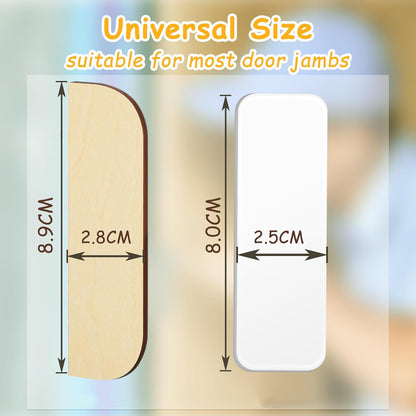 3.5 Inch Hinge Repair Wooden Plate Door Hole Cover Plate Wooden Hinge Filler Wood Repair Kit Kitchen Cabinet Hinges Cabinet Door Blanks with Double Sided Tapes for Kitchen Use(3 Pack)