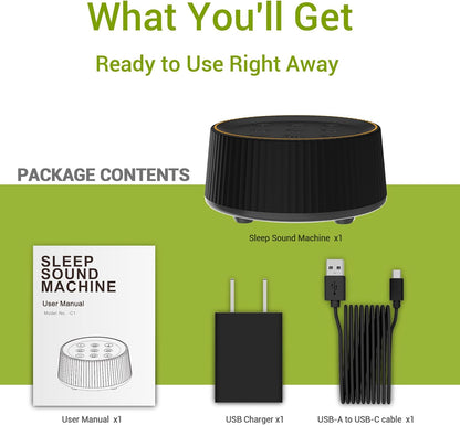 White Noise Machine with Night Light for Sleeping