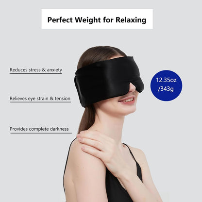 ALASKA BEAR Wraparound Style Organic Cotton Eye Mask with Padded Nose, Big Wide Headband and Large Coverage Ear Muff Sleeping Mask with Bottom Flap for Full Blackout, Dark Grey