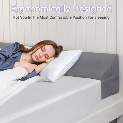 Vekkia Lumbar Support Pillow for Recliner, Ergonomic Back Support for Couch | Backrest Pillow, Improve Posture, Relieve Back Pain for Long Sitting & Elderly, for Armchair & Sofa, Removable Cover,Brown