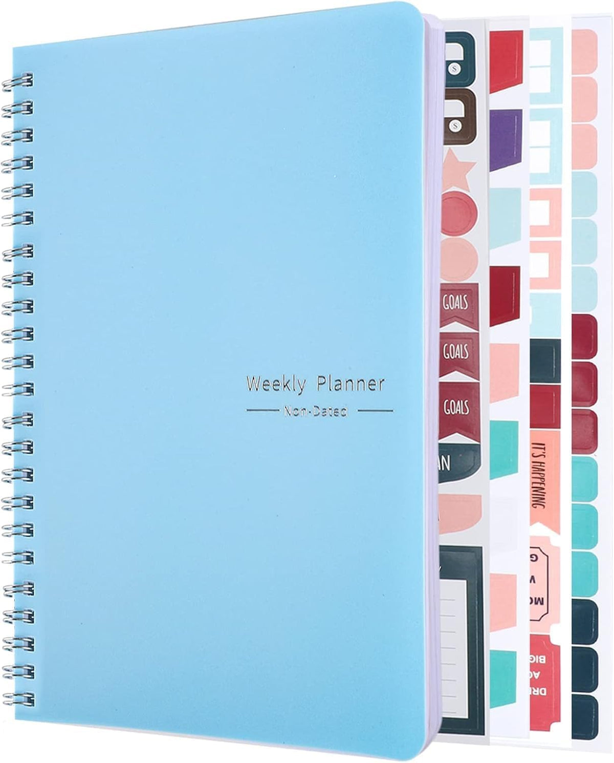 Thboxes A5 Weekly Planner Notebook, 52 Week Undated Journal for Women, Pink