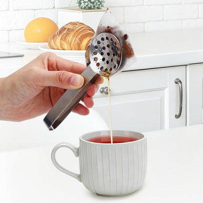 Tea Bag Squeezer Tongs,Stainless Steel Tea Bag Holders Tea Filters Round Strainer Gripper for for Gripping Tea Bag,Ice Cube,Sugar,Lemon Slices
