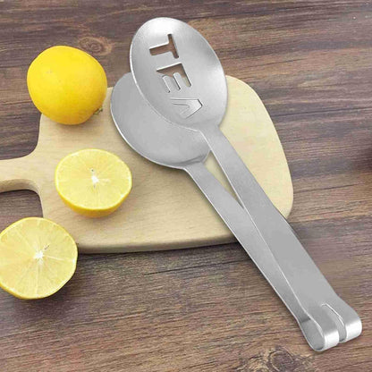1 Pcs Stainless Steel Tea Bag Tongs, Round Tea Bag Squeezer, Tongs Strainer Gripper Picker, Herb Grip, for Gripping Ice Cubes, for Kitchen