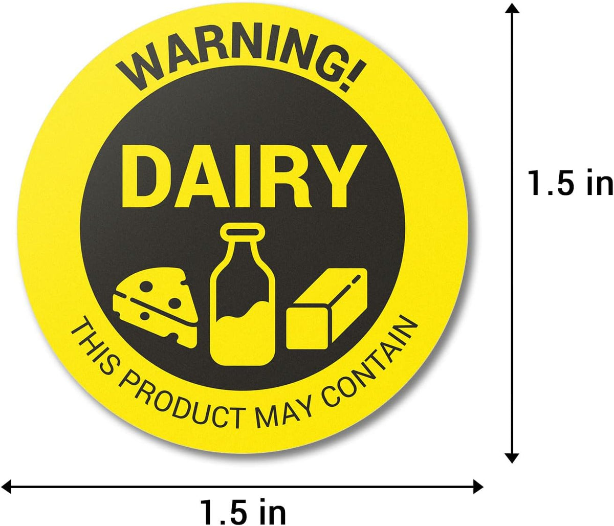 Sesame Seeds Allergy Warning Stickers, 1.5 Inch Round, 300 Labels