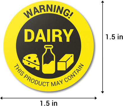 Sesame Seeds Allergy Warning Stickers, 1.5 Inch Round, 300 Labels