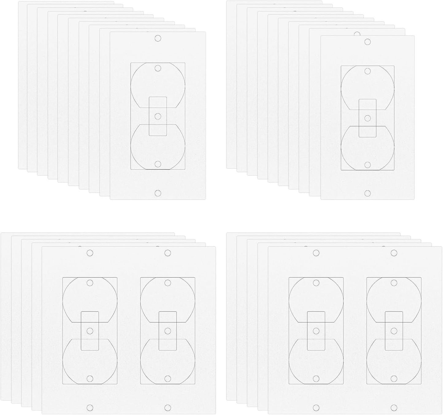 30 Pcs Outlet Insulation Pads, Wall Insulation Draft Sealers Electrical Outlet Cover Foam Outlet Gaskets for Wall Light Switch Socket Plug Plate Covers