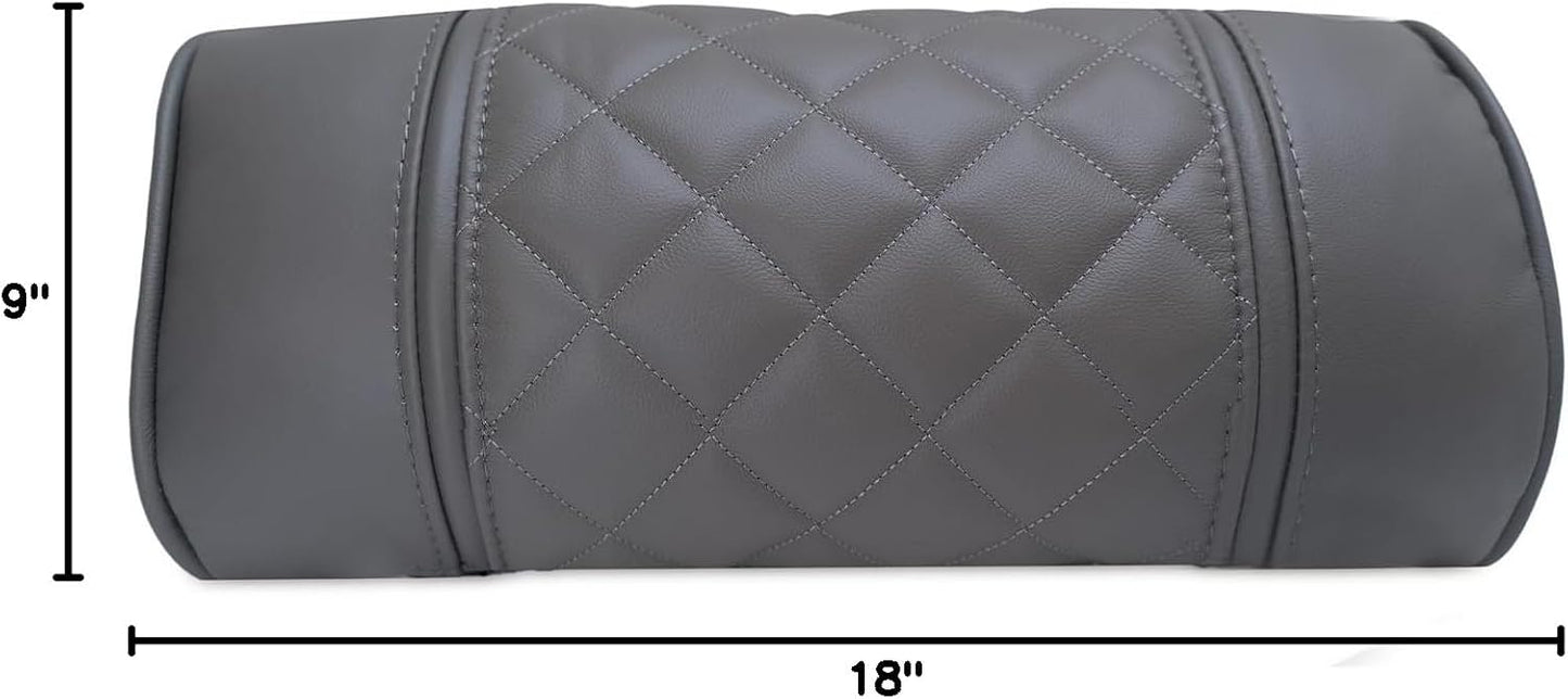 Octane Seating Pillow for Recliner Chairs | Diamond Stitching | Brown Italian Leather