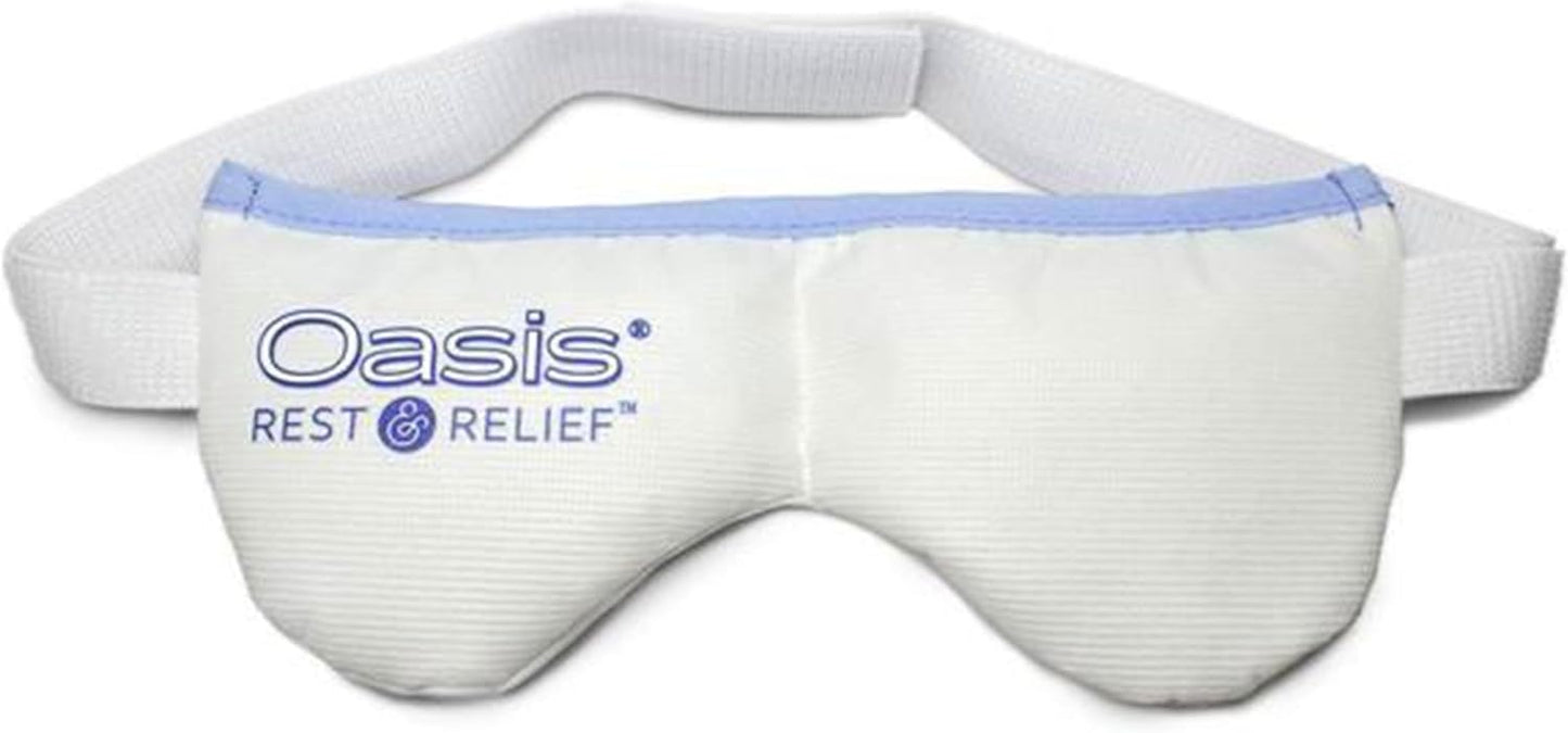 Oasis Rest & Relief® Reusable Hot and Cold Eye Mask – Microwavable Warm Eyelid Compress & Cooling Mask for Soothing Daily Eye Hygiene & Comfort (OM8000)