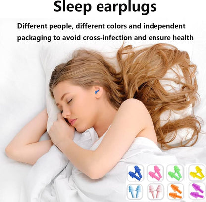 Earplugs for Sleeping Noise Cancelling, 8Pairs Reusable Ear Plugs