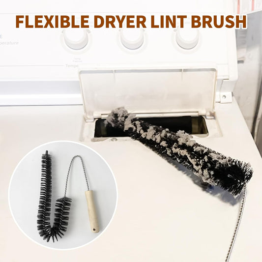2Pack Flexible Dryer Vent Cleaning Brush - 304 Stainless Steel Lint Remover Refrigerator Coil Cleaning Brush Clothes Trap Duct Remover Home Essential Cleaning Tool Dryer Lint Brush
