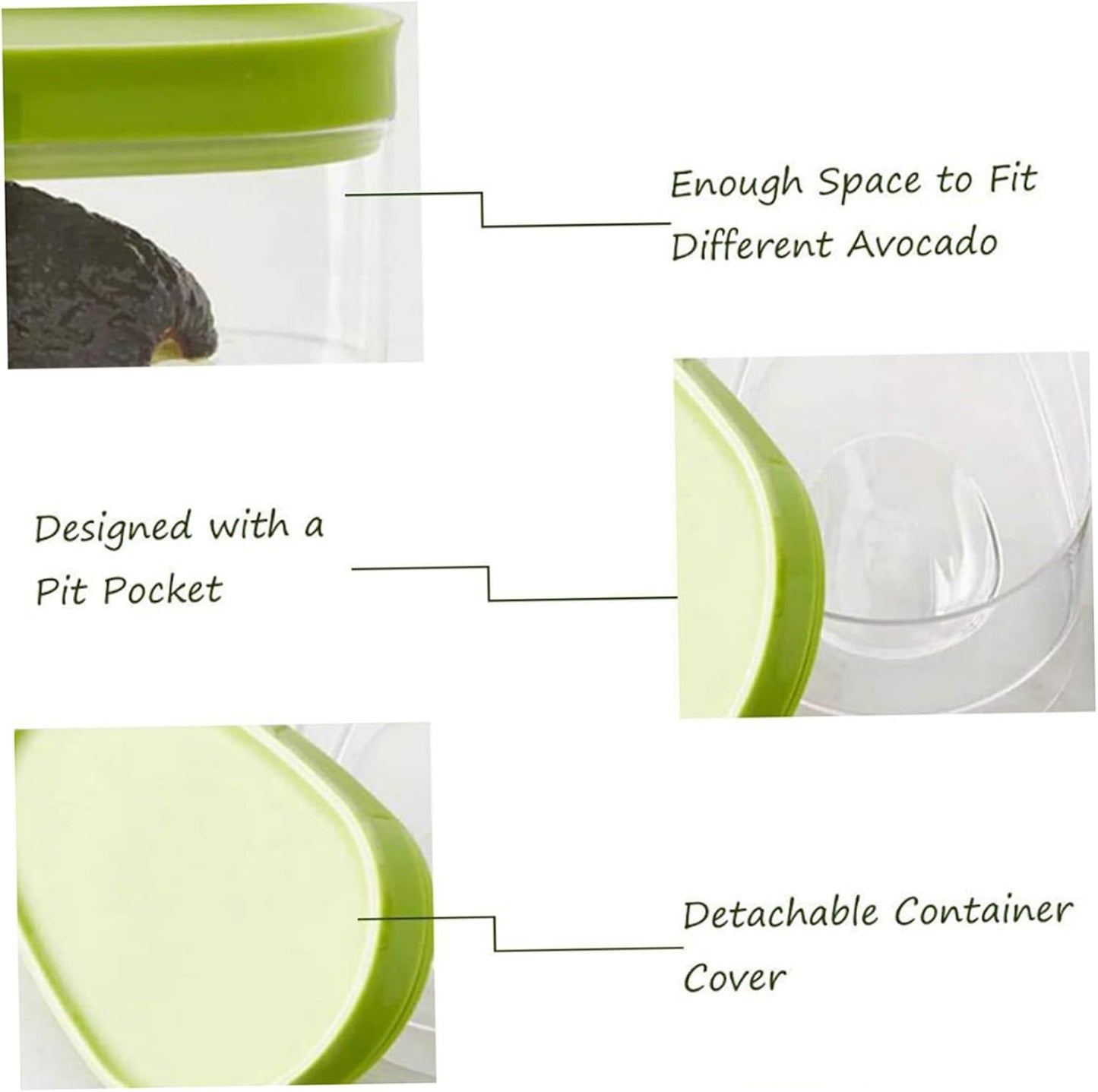 Avocado Saver for Fridge, Leakproof Food Grade Avocado Container to Keep Fresh, Easy to Clean Reusable Food Crisper Storage Box, Saver for Fridge