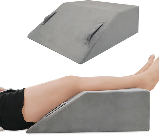 Leg Elevation Pillows for After Surgery, Memory Foam Leg Pillow for Sleeping Lower Back Hip Ankle Sciatica Pain Relief