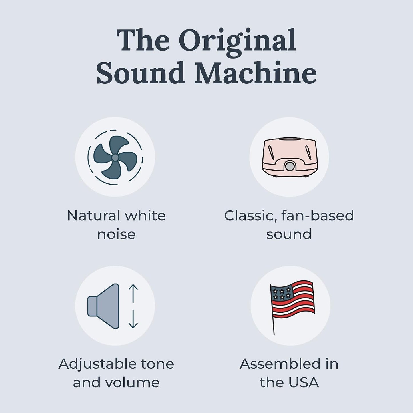 Yogasleep Dohm Classic (White) The Original White Noise Sound Machine, Soothing Natural Sounds from a Real Fan, Sleep Therapy for Adults & Baby, Noise Cancelling for Office Privacy & Meditation