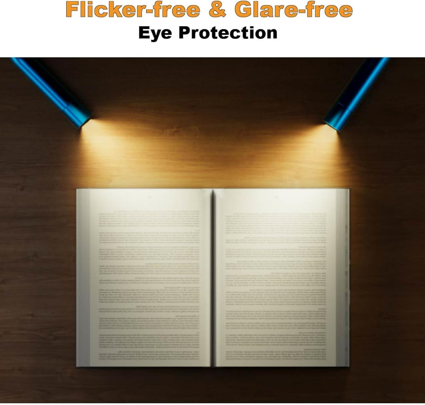 2 Pack Neck Book Lights, 3 Colors & 3 Brightness Levels, Flexible 380° Neck Light Rechargeable, LED Reading Lights for Books in Bed, 80 Hrs Lasting, Perfect for Reading, Knitting, Crafts, Repairs