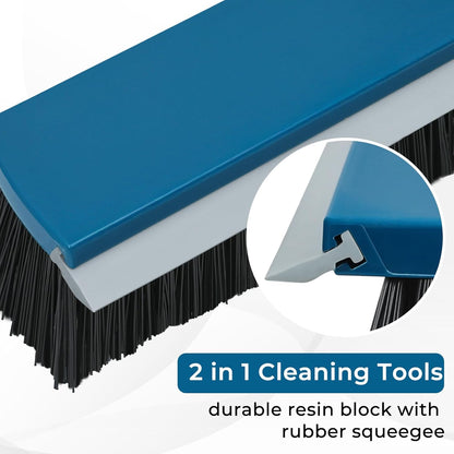 Grout Cleaner Brush with Long Handle, Floor Scrub Brush for Shower Tile, Bathroom Crevice Cleaning Brushes with Heavy Duty Stiff Bristles
