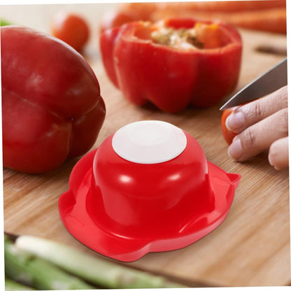 Vegetable Slicer Hand Protector Safe Food Holder for Cutting Fruits Vegetables Lightweight Grater with Pressing Handle Finger Guard for Safe Meal Prep Green