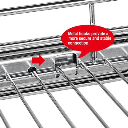 OCG Pull Out Cabinet Organizer (15" W x 21" D), Pull out Drawers, Cabinet Pull Out Shelves for Base Cabinet Organization in Kitchen Bathroom Pantry, Bottom Mount, Chrome Finish
