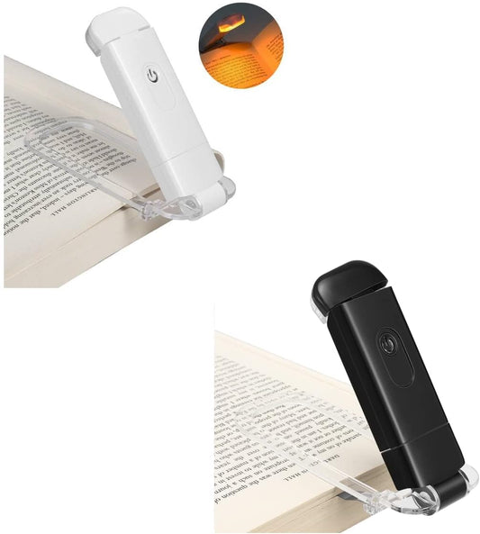 DEWENWILS Amber Book Reading Light, USB Rechargeable Book Light for Reading in Bed