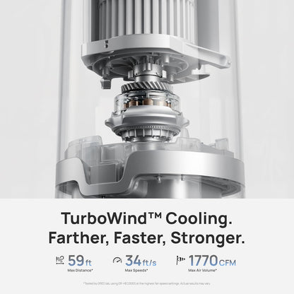 DREO TurboCool Misting Fan 516, 5℉ Drop Cooling Fans that Blow Cold Air