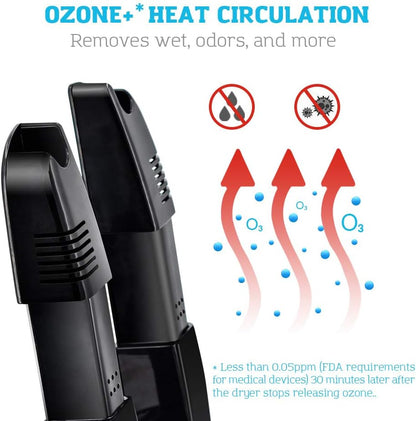 DR.PREPARE Boot Dryer Shoe Dryer Ozone, Glove Dryer & Boot Warmer with Heat Blower for Gloves, Hats, Socks, Ski Boots (Ozone)