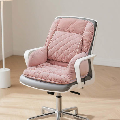 Office Heated Seat Cushion for Desk Chair,Upgraded Lumbar Support Seat for Cushions for Dorm Desk Chair with Back, USB Interface, 3-Speed Temperature Control (Light Pink)