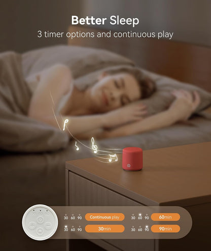 Dreamegg Portable White Noise Machine, 1000mAh Battery, Travel Sleep, Cream | Egg-Sized, 16 Sounds, USB-C, Timer, Baby & Adults, Office Privacy, Gift Use