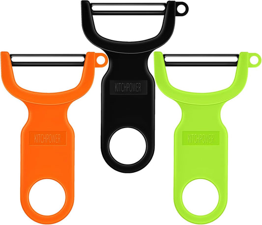 Original Vegetable Peeler Carbon Steel Blade 3-Pack Red/Green/Yellow
