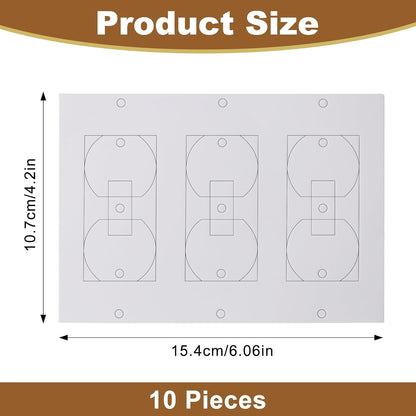 Outlet Insulators Draft Sealers - 4 Sizes EVA Foam Socket Insulation Gaskets | Universal Electric Switch Wall Plate Covers for Energy Saving, Draft Blocking (White, Single 20 Pack)