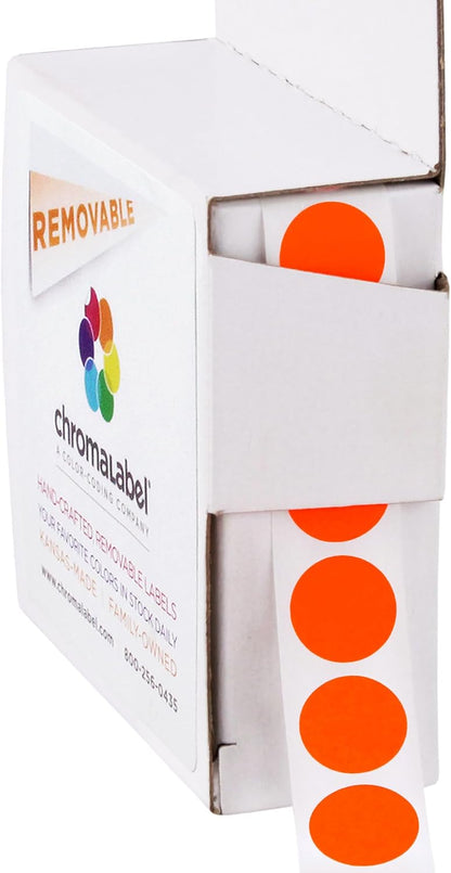 Removable Green Dot Stickers, 1/2 Inch, 1000/Box | Inventory Circle Labels with Removable Adhesive for Offices, Classrooms, Food Service, and Medical Settings. Made in USA