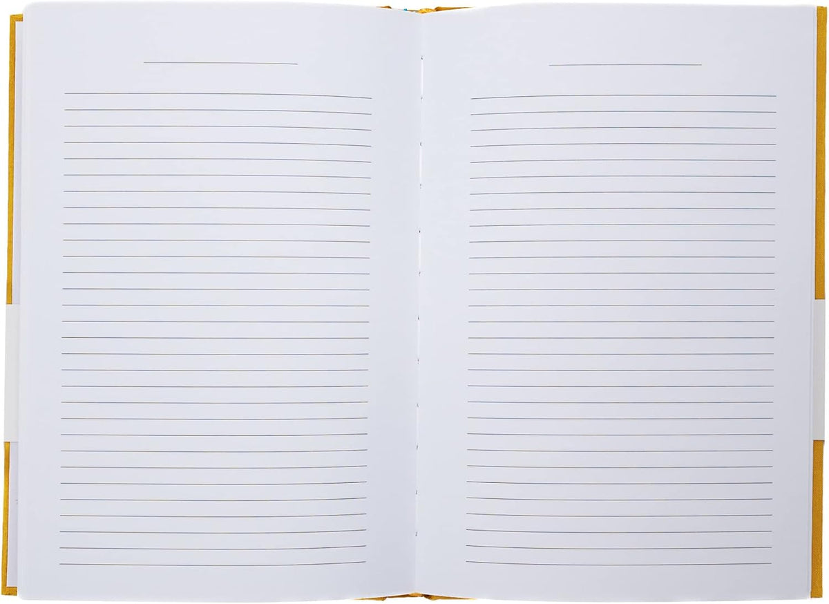 Promptly Journals, Blank Journal: THINK/BELIEVE/FEEL (Dusty Blue, Leatherette) | Layflat Notebook | Ruled Journal | Journal Notebook | Gifts for Women and Men