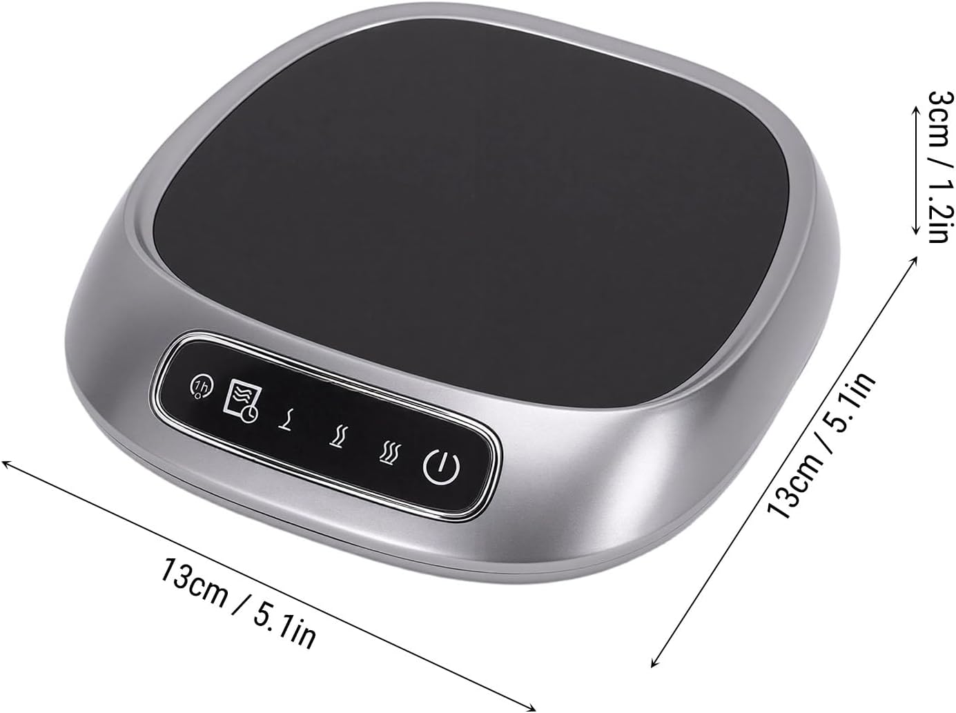 SUNGOOYUE Electric Coffee Warmer, Adjustable Temperature Coffee Warmer with 3 Heat Settings and 1 to 8H Auto Shut Off, Fast Heating Mug for Desk Office Home Use