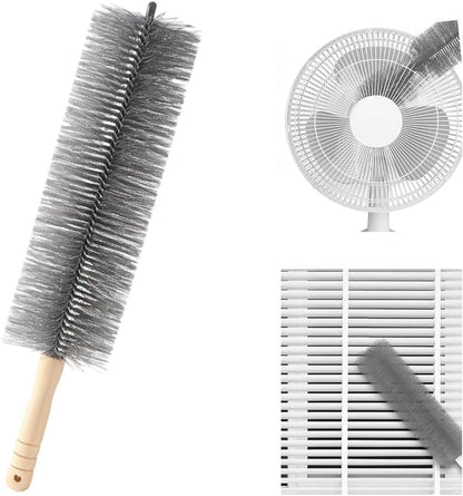 Fan Cleaning Brush, 2026 New Bendable Microfiber Head Dusting Brushes, Reusable Fan Cleaner Brush Dust Remover for Electric Fans, Air Conditioning, Car Vents and Blind，Blue：43cm