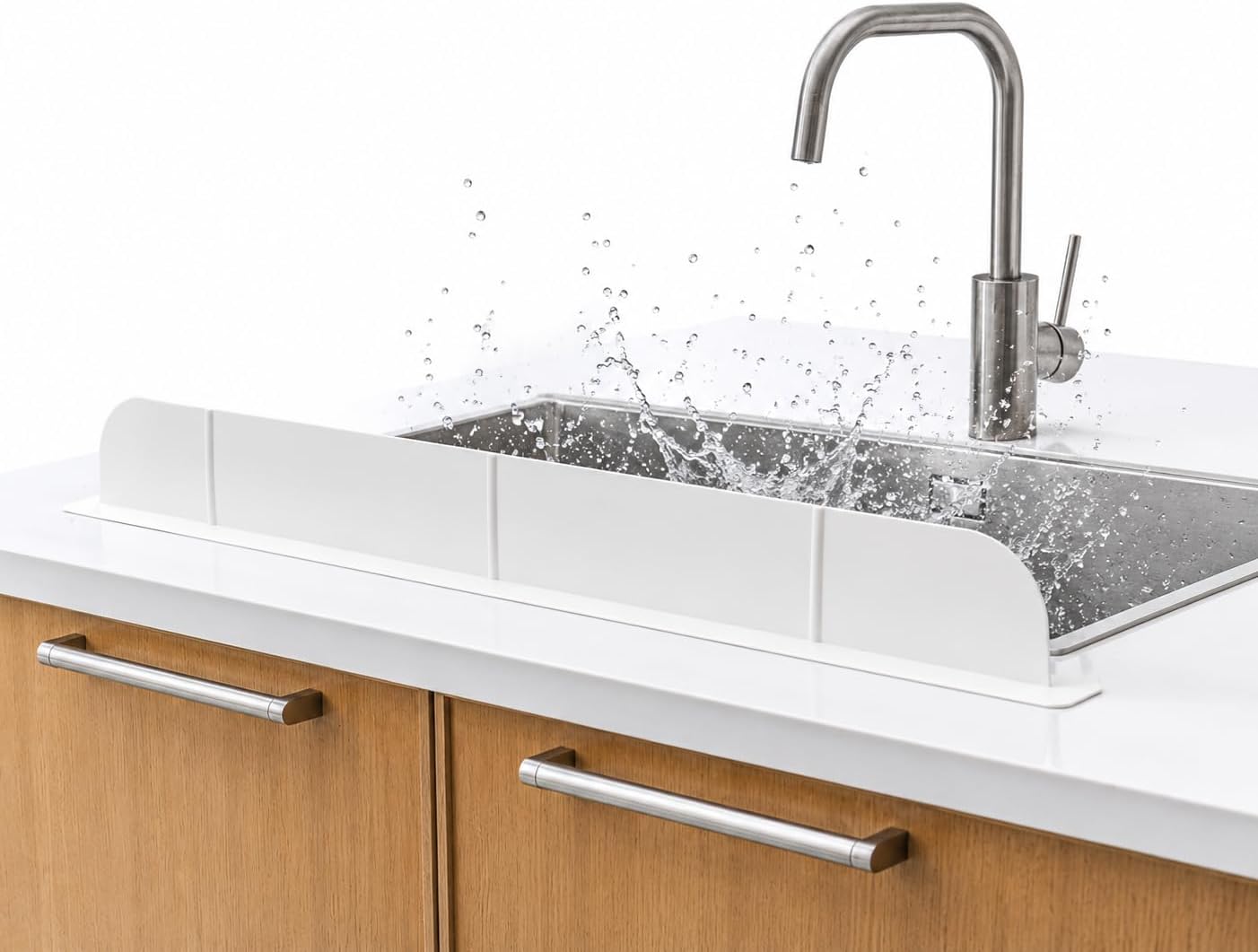 30 inch(75cm) Premium Kitchen Sink Silicone Water Splash Guard SIZE UPGRADE 30" and new package - NO Suction Cups, Ultra Wide 30" - Made in Korea (Ultra Wide Eco Gray)