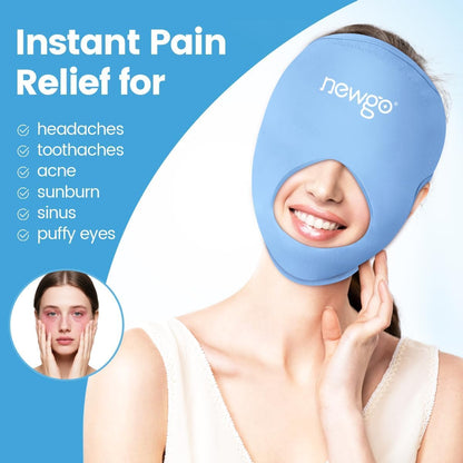 NEWGO Cooling Face Eye Mask for Puffy Eyes, Cold Face Ice Pack