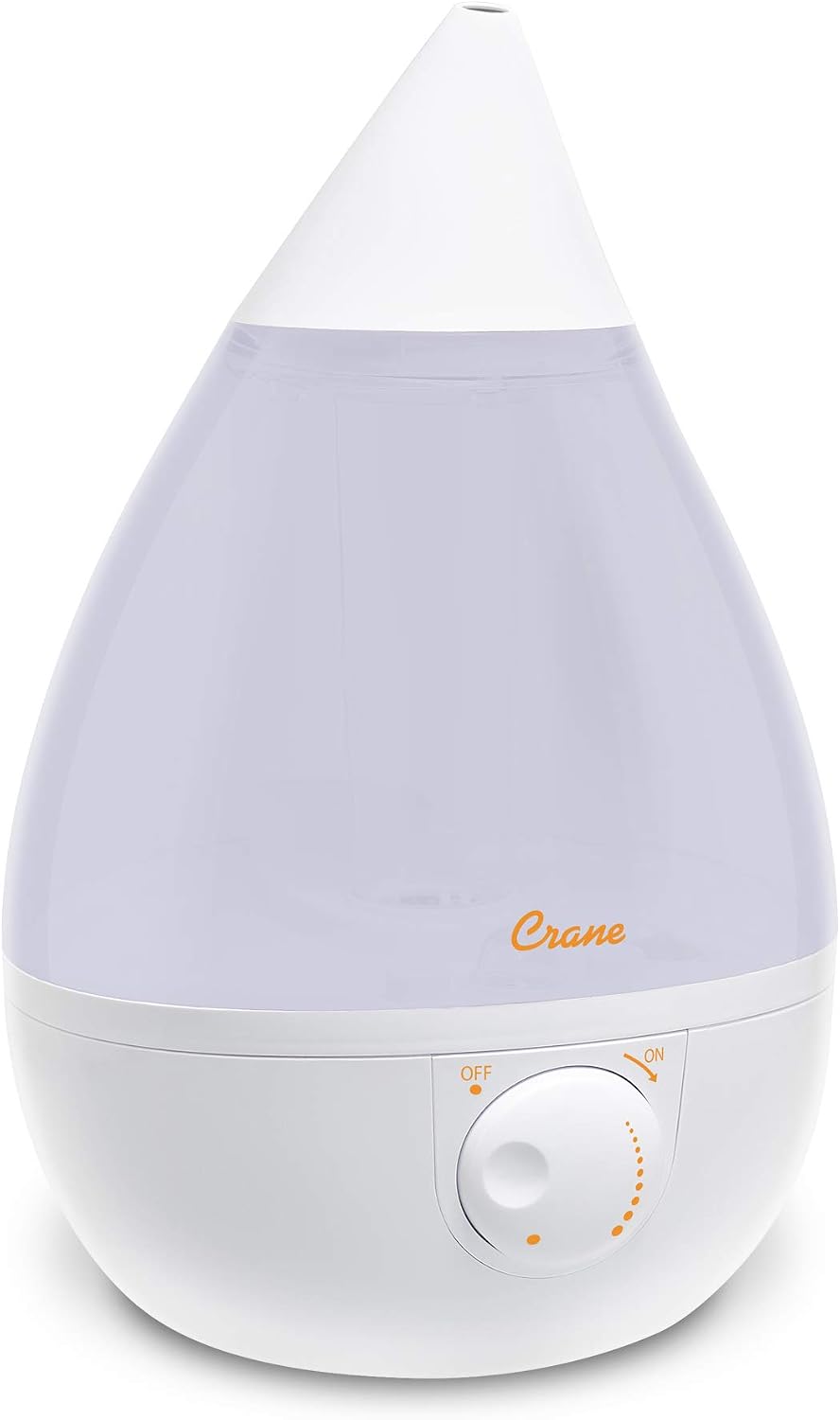 Crane Ultrasonic Cool Mist Humidifier for Bedroom, Baby Nursery, Kids Room, Plants, or Office, Large 1 Gallon Tank, Filter Optional, Blue and White