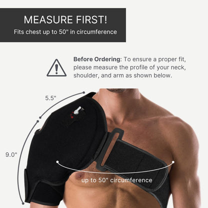 NatraCure Hot or Cold Therapy Shoulder Ice Pack Wrap, Brace for Pain Relief - (Heating Pad for Rotator Cuff Injuries, Surgery, Gym, Baseball, Pitching) - 6032