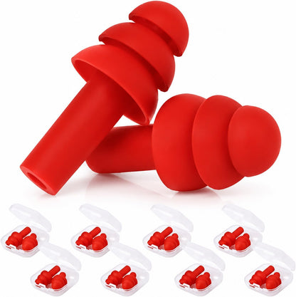 24 Pairs Black Ear Plugs Bulk NRR 29dB Reusable Silicone Ear Plugs with Plastic Cases Soft Foam Plug for Sleeping Noise Cancelling Concerts Shooting Swimming Noise Reduction