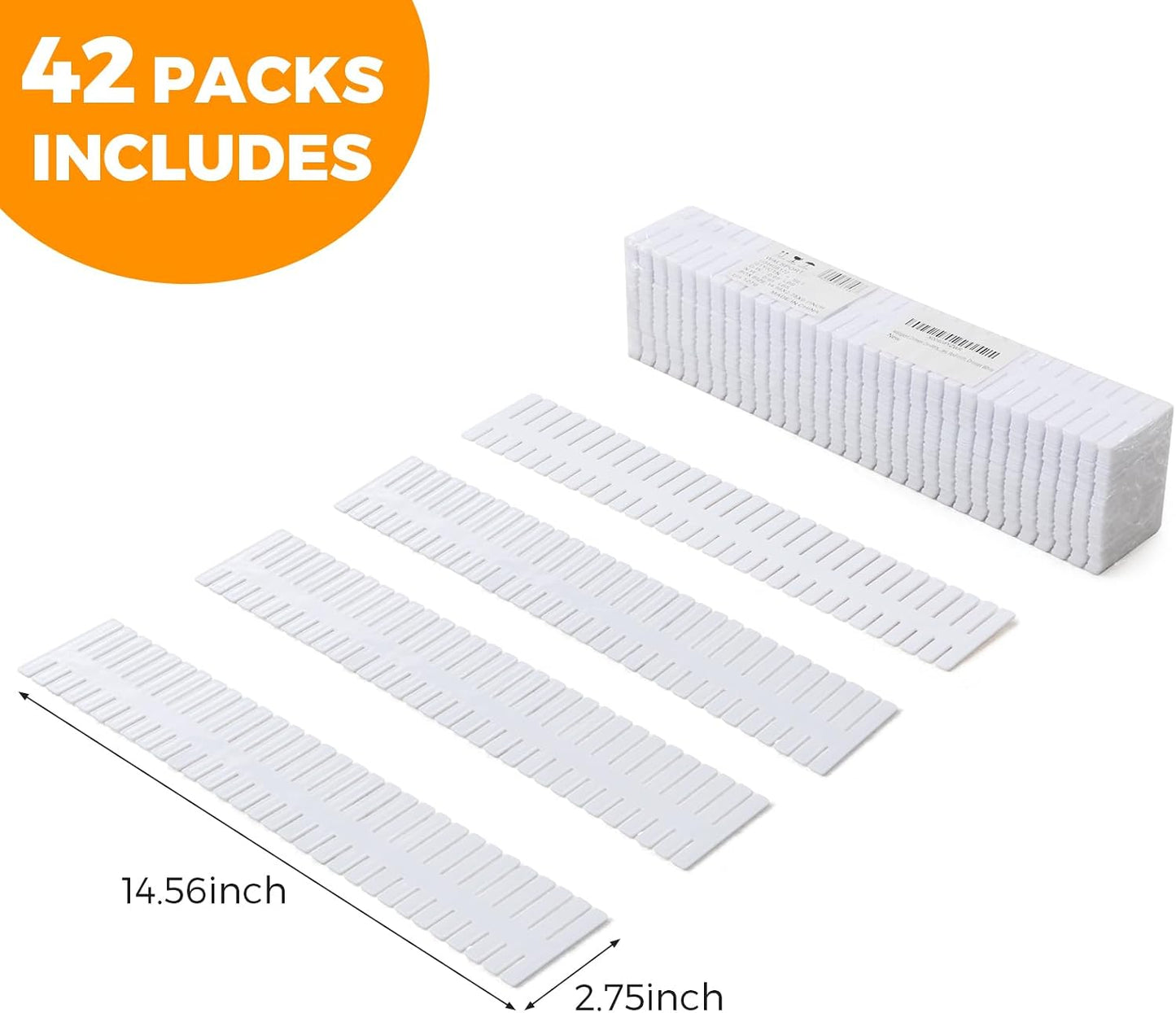 ALBAD Plastic Drawer Dividers Adjustable Drawer Organizer Dividers Separator for Tidying Clutter/Cutlery/Underwear/Socks/Clothes/Dresses/Boxes/Bins in Kitchen Bathroom Bedroom Office (8)