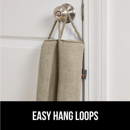 GORILLA GRIP Door Draft Stopper for Bottom of Doors, Cold Air Insulation Sweep, Weather Stripping Seal Noise, Soundproofing, Warmth Sealer, Easy Install Gap Filler, Home Essentials, 32 Inch, Gray