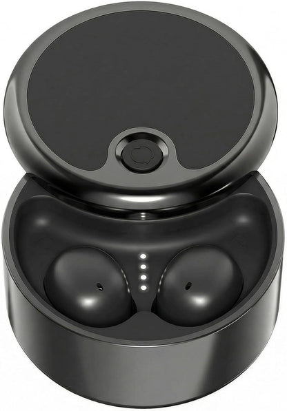 Wireless Bluetooth Sleep Earbuds for Side Sleepers - Lunar White | Miniature low profile fit, Stay-in architecture, Noise reduction, Twist open charging case, Wide device compatibility