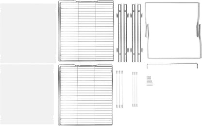 VEVOR Pull Out Cabinet Organizer, 14" Wx21.2 Dx15.2 H Heavy 2 Tier Duty Slide Out Pantry Shelves, Chrome-Plated Steel Roll Out Drawer for Under Sink, 15.5" Wx22.5 Dx19 H Install Size for Cabinet