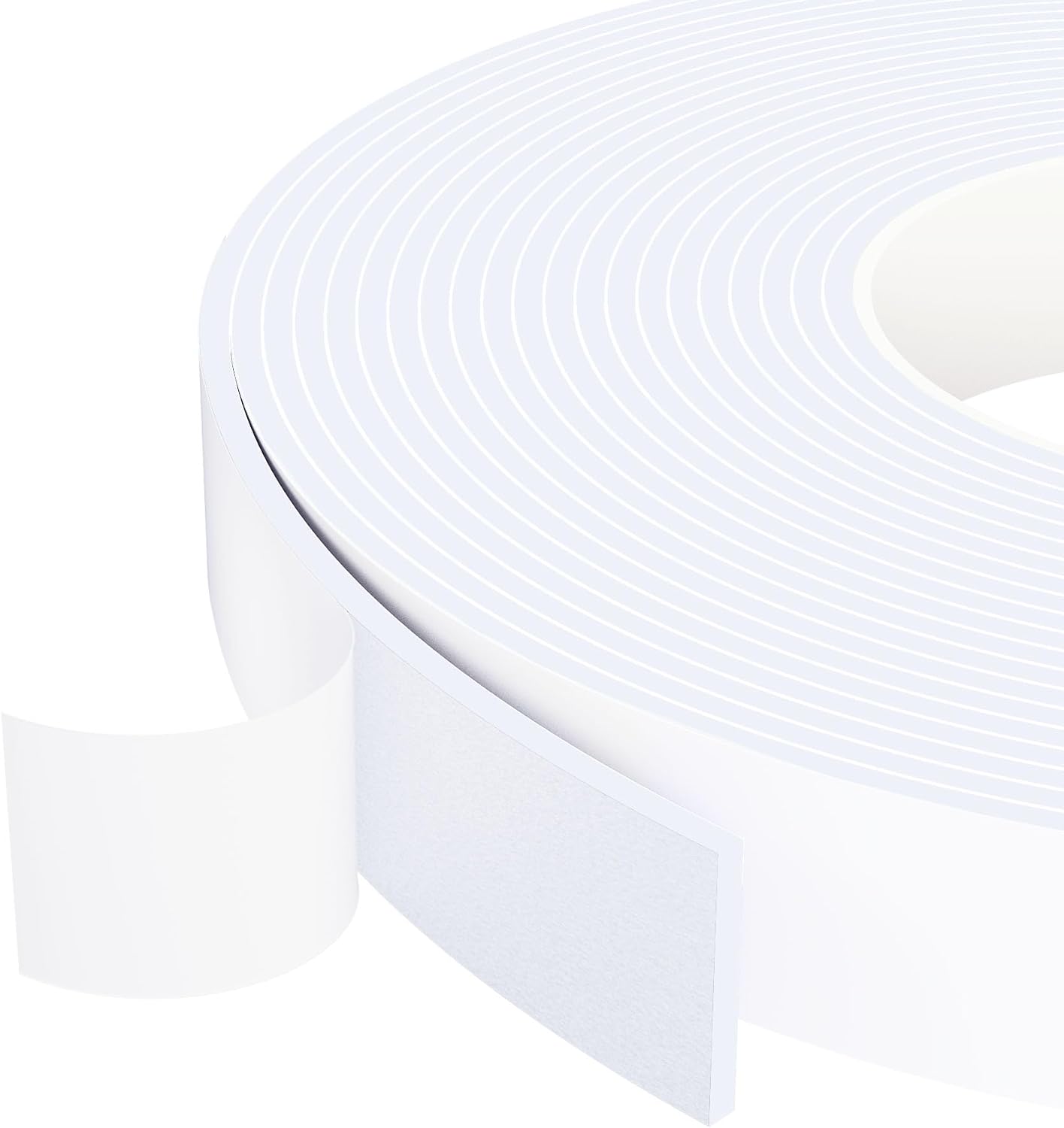 1 in Wide x 1/8 in Thick x 33FT Foam Weather Stripping Door Seal,Window Sealing Tape，Single-Sided Self-Adhesive Insulation Sealing Strip White