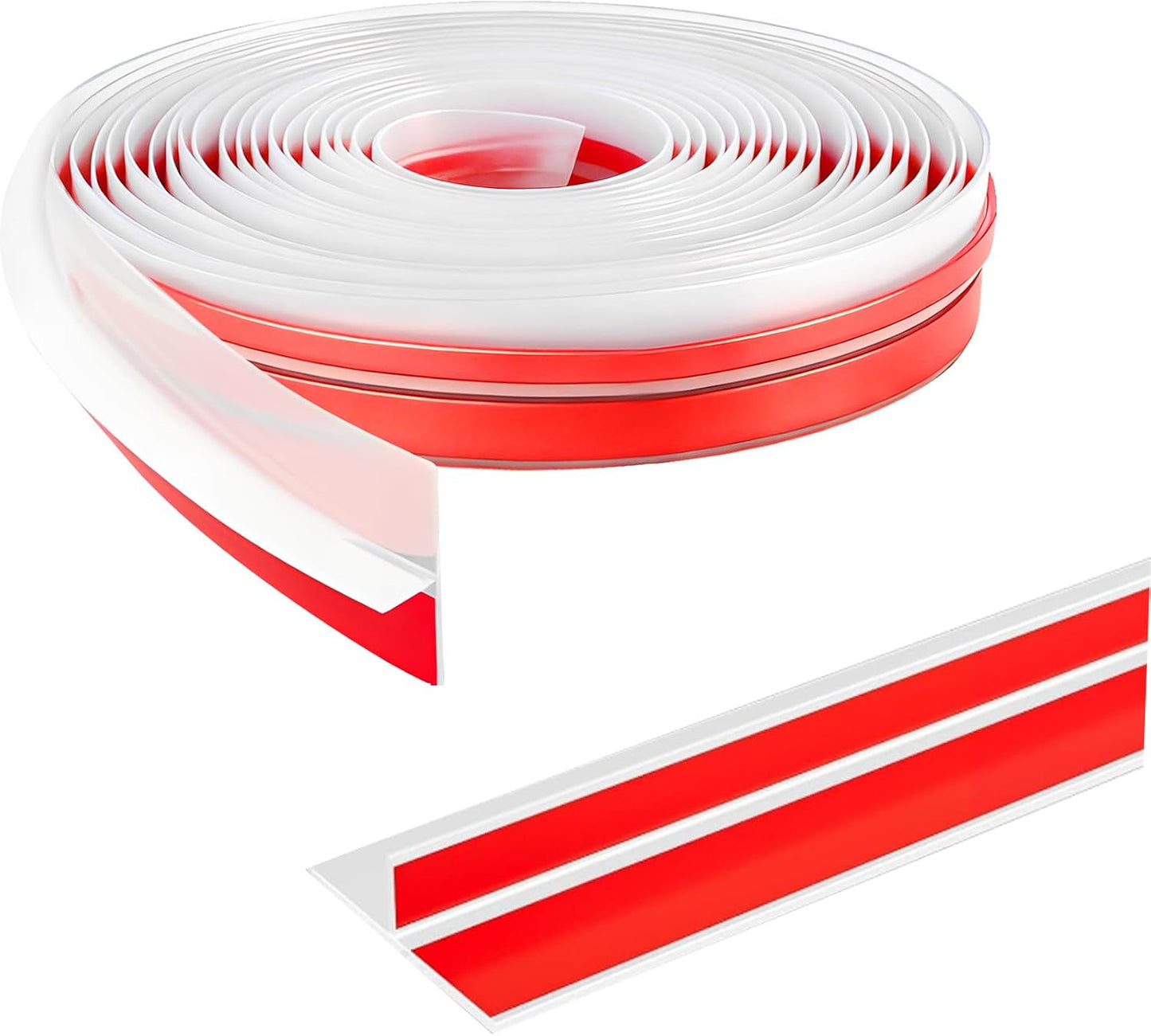 2" W x 20Ft T-Shaped Silicone Weather Stripping Seal for Door Frame | Door Seal Tape for Doors and Windows, Door Draft Seal for Energy Saving, Blocks Cold Drafts and Reduces Noise
