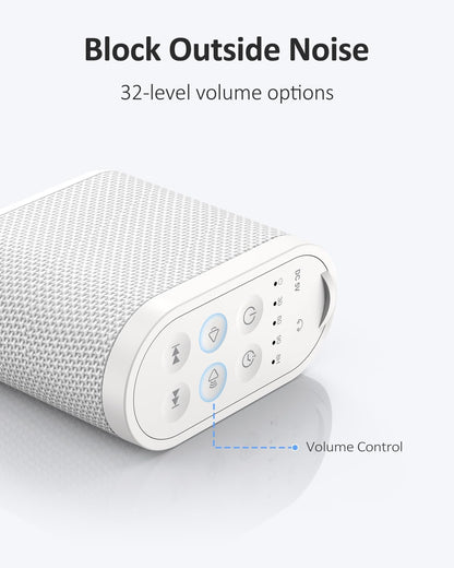 Portable Travel Sound Machine White Noise Machine for Sleeping : Super Long-Lasting & Rechargeable Battery, Headphone Jack, 21 Sounds, Noise Canceling for Office Privacy, Home, Adults, Baby, Gift