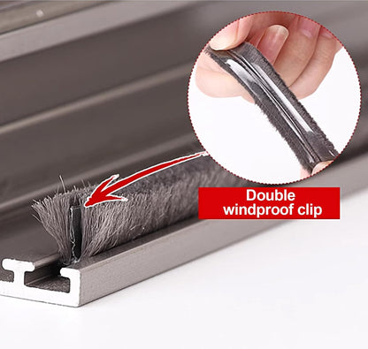16 Ft (5m) 196 Inch Sliding sash Windows Doors Tape Pile Draught excluder Brush Seal Strip weatherstrip 7mm x 12mm (7/24 1/2 Inch, Gray)